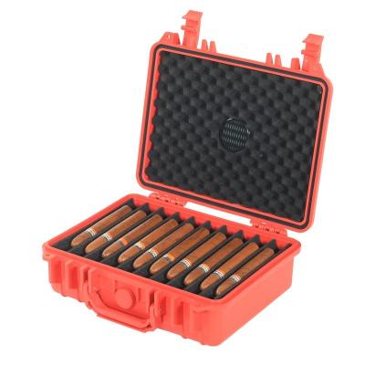 China Waterproof Shockproof Dustproof Hard Plastic Carrying Cigar Storage Case with Humidos and Foam for sale