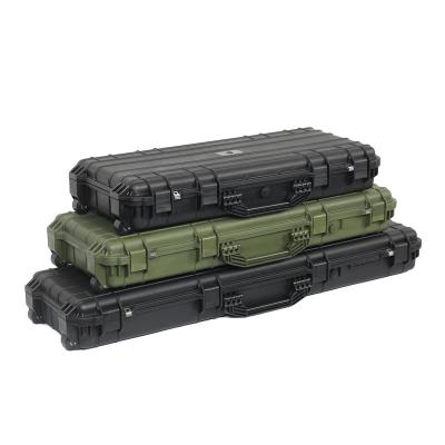 China Military Hard Plastic Shipping Gun Weapon Case Shockproof Heavy Duty Waterproof Shockproof Dustproof Long for sale