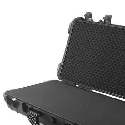 China Custom Long Case Eco-Friendly Dustproof Waterproof Shockproof Trolley Hard Safe Shockproof Gun Case with Latches and Foam for sale