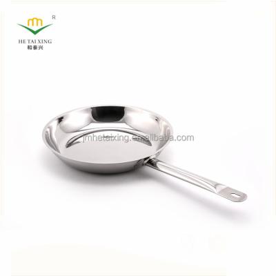 China Sustainable Stainless Steel Pan Skillet Saute Griddle Pan Frying with Handle for sale