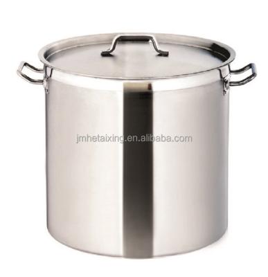 China Sustainable Restaurant Stock Compound Bottom Pot With Lid For Sale (Tall Body) for sale