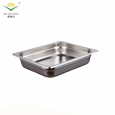 China American Style With Body Traditional Straight Japanese Style Stainless Steel Fast Food Gastronorm 2/1 GN Pan for sale