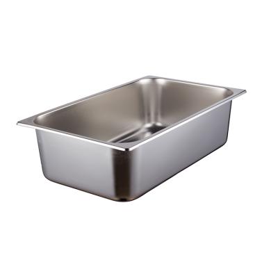 China American Style With Body NSF Certification Stainless Steel Steam Table Anti-jamming GN Container Traditional Straight Food Pan With Lid for sale