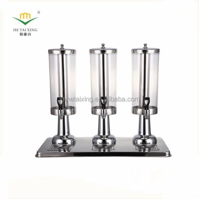 China Easily Assembled Luxury Cold Juice 7L Commercial 3 Tanks Cold Beverage Dispenser Machine for sale