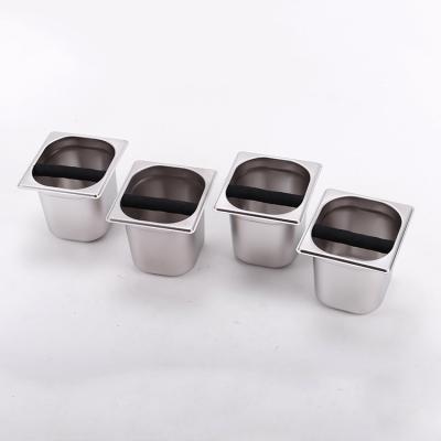 China 2018 Viable Stainless Steel Mini Silver Coffee Knock Box For Sale for sale