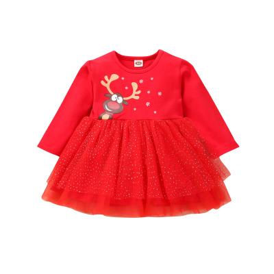 China Anti-wrinkle 100% Cotton Girls Dresses Puffy Skirt For Kids Girls Christmas Dressing Baby Prince Interesting Dress For 0-3Y for sale