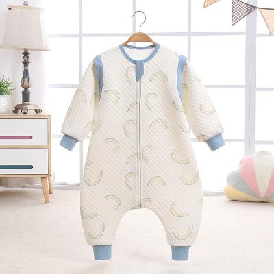 China Breathable Unisex Newborn Leg Slit Anti-Kick Comforter Long Sleeve 2.5 Sleeve Cotton Adiathermic Power Baby Sleeping Bag (Old) for sale