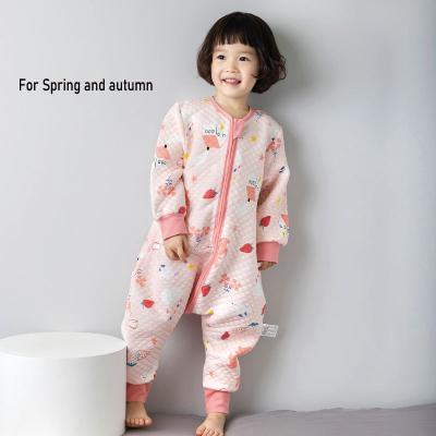 China Breathable Unisex Sleep Sack With Feet Long Sleeve Cotton Sleep Sack Newborn Infant Baby Kids (Old) Sleeping Bags With Legs for sale