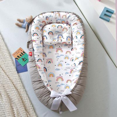 China Modern Ultra Soft Breathable Cotton Portable Perfect For Crib Hutches Baby Sofa Baby Nest Sleeper Baby Nest for sale