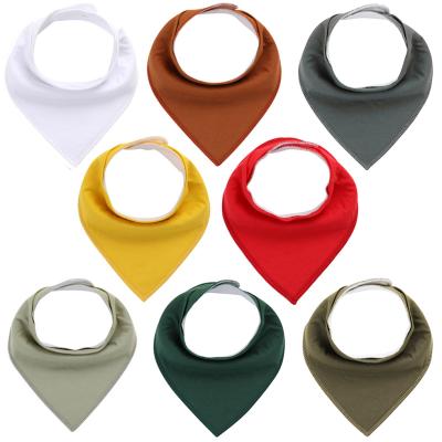 China Soft 100% Cotton Washable Adjustable And Baby Bandana Drool Triangle Bibs Absorbent Baby Bibs for sale