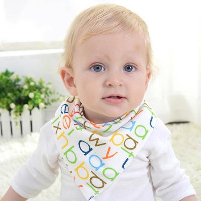 China Washable Newborn Drool Bibs Teething Soft Washable 2 Layer Cotton Absorbent Bandana Unisex Bibs for sale