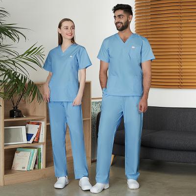 China Hospital Beauty Spa Uniforms Medical Care Scrubs Suit Comfortable Breathable Women Nurses Uniforms Scrubs Uniform Sets Unisex for sale