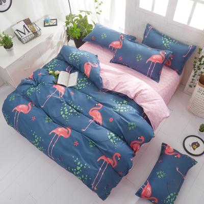 China Hot Selling Nondisposable All Season 100% Polyester Kids Printing Flat Duvet Cover Fitted Sheet Bedding Set for sale