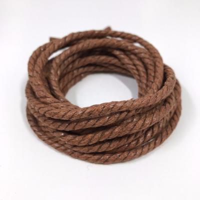 China Round Waxed Netting Round 3 Strand Twist Work Boot Lace for sale