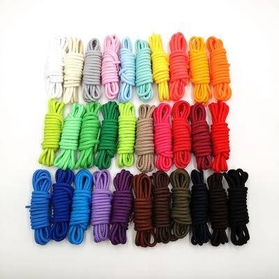 China Round Supply Braided 5mm Round Polyester Shoe Laces For Boots for sale