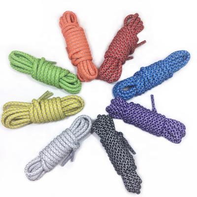 China Round Supply Multi Colored Reflective Round Rope Laces Manufacturer for sale