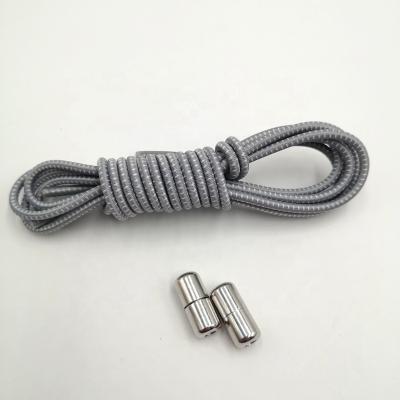 China Round High Redemption Rates Elastic Kids No Tie Laces With Capsule Lock for sale