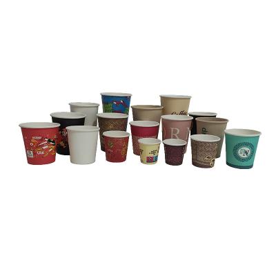 China Custom Printed Disposable Double 7oz Insulated Single Wall Disposable Food Packaging 8oz 12oz 16oz 20oz Selling Coffee Paper Cup for sale