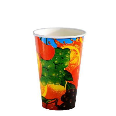 China 12oz 16oz 20oz 22oz Fruit Juice Cup Cold Drinking Paper Disposable Paper Cups - Juice Paper Cups, Cold Drinking Paper Cups for sale