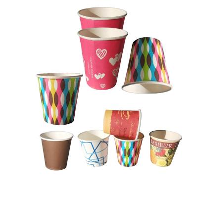 China Disposable Customized Printed Logo Eco Friendly Brown Kraft Disposable Paper Coffee Cup Disposable Paper Tea Cup for sale