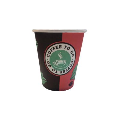 China 8 Ounce Disposable White Disposable Logo Paper Cup Eco Friendly Coffee Mug Custom Takeaway Hot Paper Cup for sale