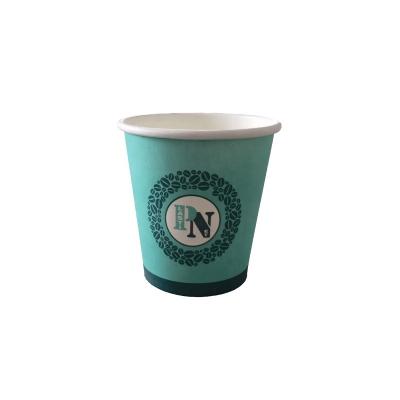 China Disposable 6oz Coffee Single Wall Paper Cup With Logo Customized Printing Logo for sale