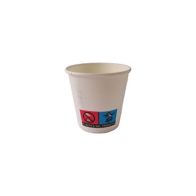 China Household Products Wholesale Printing 2.5oz Single Wall Disposable Paper Cups Customized Coffee Hot Paper Cup With Sleeves And Lid for sale