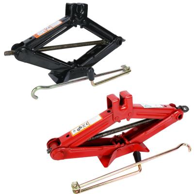 China Car Jack 2T Scissor Jack Car Van Wind Up Tire Lift W/Chrome Crank Handle Emergency Tool for sale