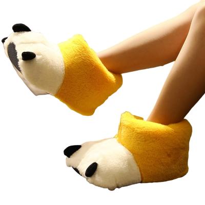 China Hot Sale Indoor Animal Paw Plush Indoor Animal Shoes Non-slip Cute Floor Cotton Shoes Supplier for sale