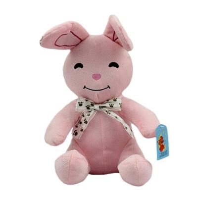 China Decoration Pink Ears Rabbit Long Plush Doll Toys With Scarf for sale