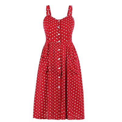 China 2021 New Summer Anti-static Floral Women's Sleeveless Backless Casual Dress. for sale