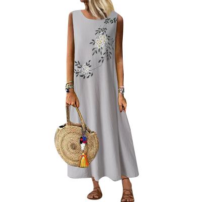 China 2021 Fashion Ladies Summer Ladies Casual Dress Canvas Long Anti-Static Dress. for sale