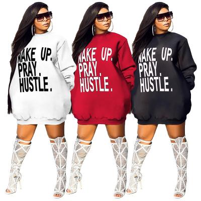 China Anti-pilling KS6050 2021 casual letter printing super knitted long sleeve t-shirt ladies casual tops along. for sale