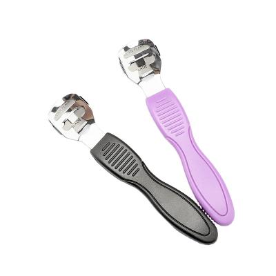 China Personal care; Gift Stainless Steel Plastics Handle Callus Razor With Foot File Best Pedicure Tools To Remove Cracked Dead Skin Cells Hard for sale