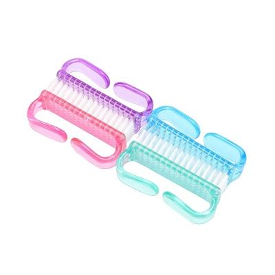 China NAIL Dust Nail Brush Plastic Handle 4 PCS Nail Brush for sale