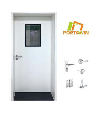 China Wholesale Fire Protection PORTAWIN 1.5 Hour Hotel Apartment Security Steel Fire Door High Level Rated Fireproof Door for sale