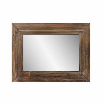 China Rustic Rated Wooden Mirror Wood Top Amason Decorative Mirrors In Living Room for sale