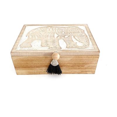 China ODM Home Custom Luxury Gift Decoration MDF Box Solid Wooden Jewelry Or Trinket Storage Box for sale