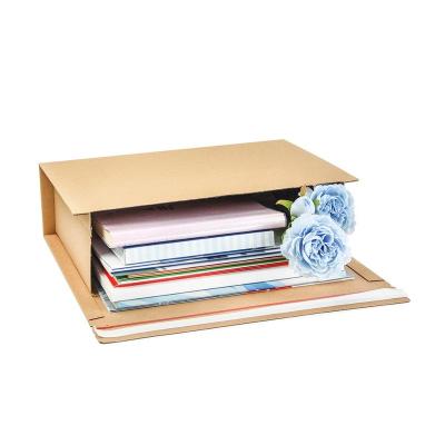 China Custom Mailing Box Book Envelope Style Corrugated Folding Mailer for sale