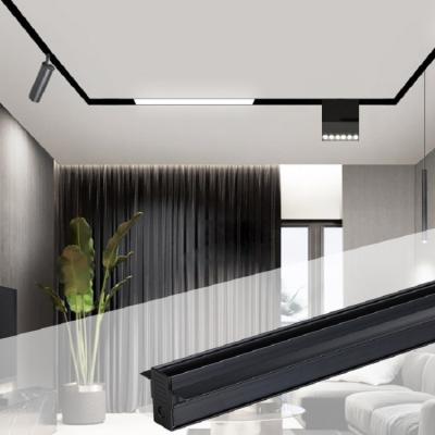 China Showroom Modern Home Restaurant LED Decorative Black Indoor Magnetic Track Light for sale