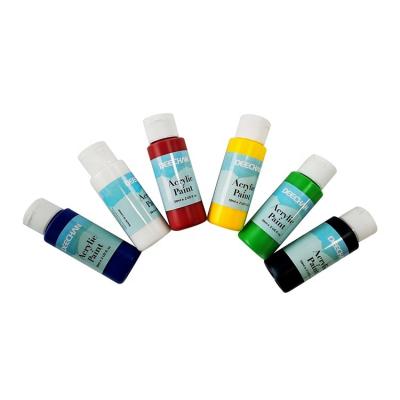 China Wholesale 6Colors 59ml Bottle Packing Artist Acrylic Paint Color for sale