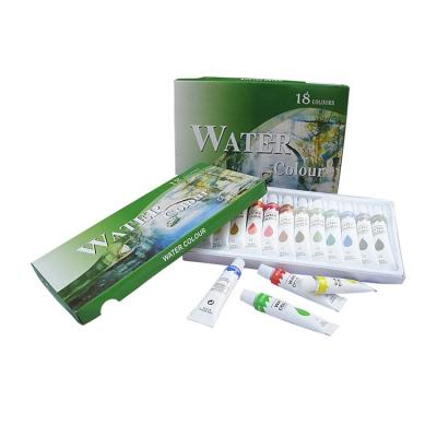 China OEM Professional Student Quality Color Set for Canvas Painting 18 x 12 ml Watercolor Paint Supplies for sale