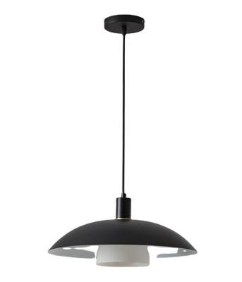 China Modern modern pendant light. Ceiling hanging white and black lamp with 11.6