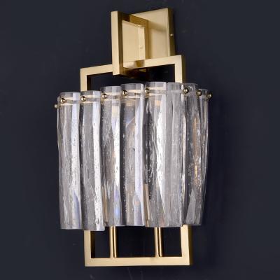 China Modern Elegant Style Decor Luxury Indoor Natural Glass Wall Lighting Retro Novelty Interior Bar Lights Living Hallway Lamps for sale