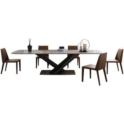 China Convertible Dining Table Iron Base Ceramic Top Dining Room Furniture for sale