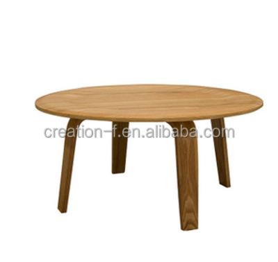 China OTHER Bent Wood Round Coffee Table Wooden Hotel Dining Table Coffee Table for sale