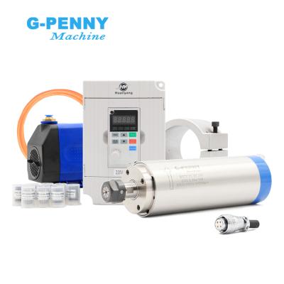 China 2.2kw ER20 water cooled spindle milling motor with P2 inverter, water pump, bracket, bushing, water cooled spindle for sale