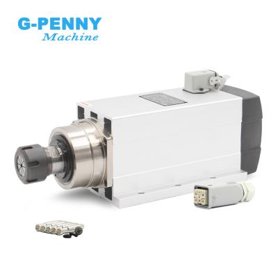 China 4.5KW ER32 220v/380v air cooled spindle milling motor with flange used for CNC milling machine for sale