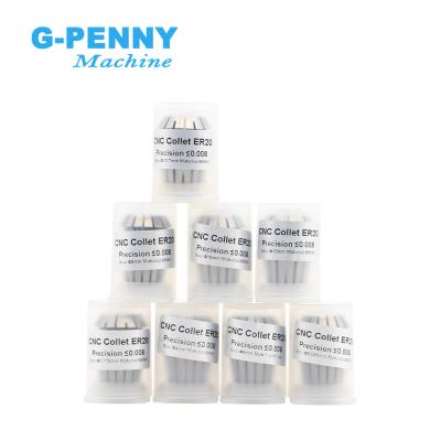 China G-PENNY ER20 MILLING CUTTER Spring Bushing Set CNC Lathe Tool Milling Tool High Accuracy Milling Bushing 0.008mm Chucks for sale