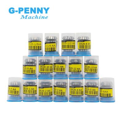 China G-PENNY ER20 MILLING CUTTER Spring Bushing Set CNC Lathe Tool Precision 0.015mm Milling Milling Bushing Chucks for sale